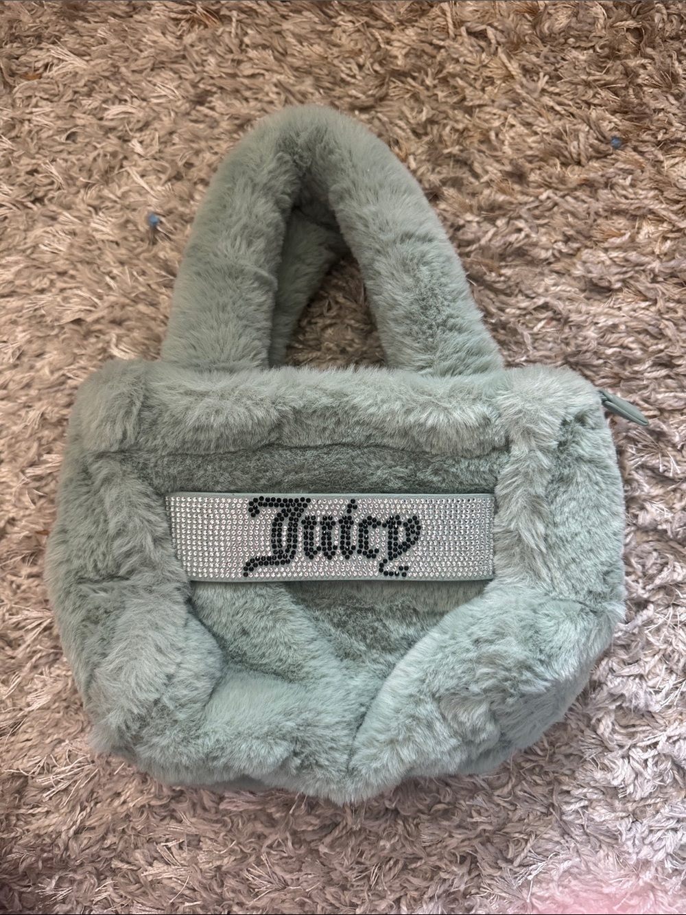 Juicy couture fluffy mini tote bag